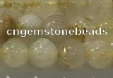 CRU926 15.5 inches 6mm round golden rutilated quartz beads wholesale