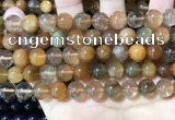 CRU949 15.5 inches 10mm round mixed rutilated quartz beads