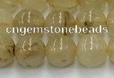 CRU951 15.5 inches 7mm round golden rutilated quartz beads