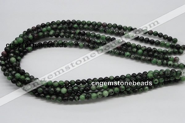 CRZ01 15.5 inches 6mm round ruby zoisite gemstone beads Wholesale