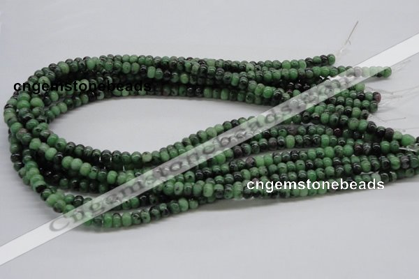 CRZ05 15.5 inches 4*6mm rondelle ruby zoisite gemstone beads Wholesale