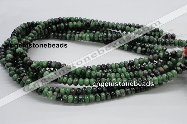 CRZ06 15.5 inches 5*8mm rondelle ruby zoisite gemstone beads Wholesale