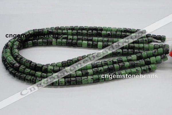 CRZ08 15.5 inches 8*6mm column ruby zoisite gemstone beads Wholesale