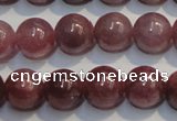 CRZ1002 15.5 inches 6mm - 6.5mm round A grade natural ruby beads