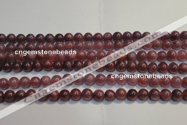 CRZ1002 15.5 inches 6mm - 6.5mm round A grade natural ruby beads