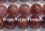 CRZ1006 15.5 inches 7mm - 7.5mm round A+ grade natural ruby beads