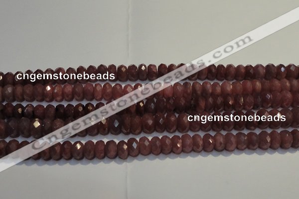 CRZ1014 15.5 inches 4*6mm faceted rondelle A- grade ruby beads