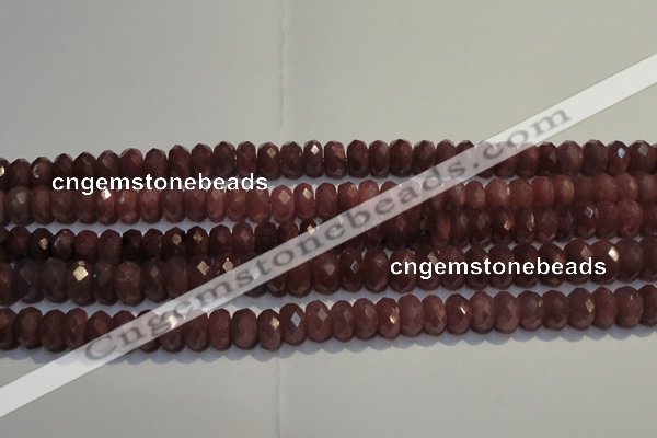 CRZ1015 15.5 inches 5*7mm faceted rondelle A- grade ruby beads