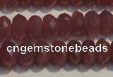 CRZ1018 15.5 inches 4*6mm faceted rondelle A grade ruby beads