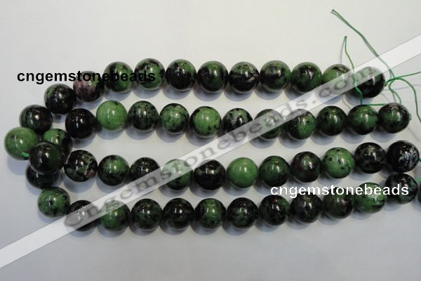 CRZ102 15.5 inches 16mm round ruby zoisite gemstone beads