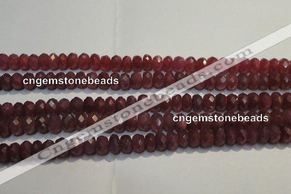 CRZ1023 15.5 inches 5*7mm faceted rondelle A+ grade ruby beads