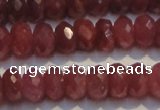 CRZ1027 15.5 inches 5*7mm faceted rondelle AA grade ruby beads