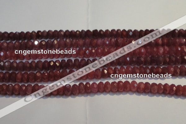 CRZ1027 15.5 inches 5*7mm faceted rondelle AA grade ruby beads