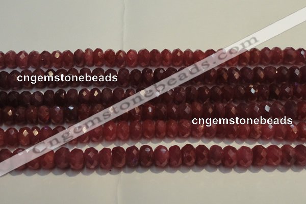 CRZ1029 15.5 inches 3*5mm faceted rondelle AAA grade ruby beads