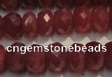 CRZ1030 15.5 inches 4*6mm faceted rondelle AAA grade ruby beads