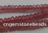 CRZ1100 15.5 inches 2*4mm faceted rondelle AAA+ grade ruby beads