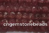 CRZ1102 15.5 inches 4*6mm faceted rondelle AAA+ grade ruby beads