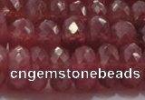 CRZ1104 15.5 inches 5*8mm faceted rondelle AAA+ grade ruby beads