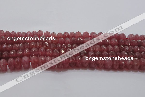 CRZ1104 15.5 inches 5*8mm faceted rondelle AAA+ grade ruby beads