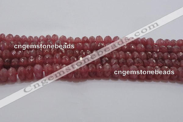 CRZ1105 15.5 inches 6*10mm faceted rondelle AAA+ grade ruby beads
