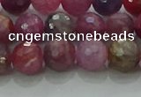 CRZ1123 15.5 inches 7mm faceted round natural ruby gemstone beads