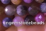 CRZ1131 15.5 inches 6mm faceted round ruby sapphire beads