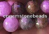 CRZ1132 15.5 inches 8mm faceted round ruby sapphire beads