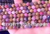 CRZ1141 15.5 inches 7mm faceted round ruby sapphire beads