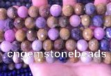 CRZ1144 15.5 inches 10mm faceted round ruby sapphire beads