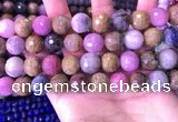 CRZ1145 15.5 inches 12mm faceted round ruby sapphire beads