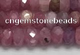 CRZ1150 15.5 inches 3*5mm faceted rondelle natural ruby beads