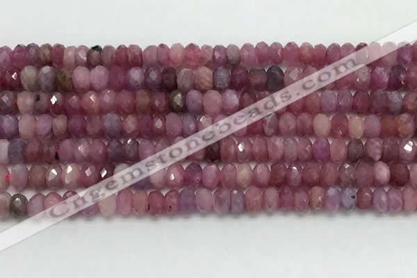 CRZ1151 15.5 inches 3.5*5.5mm faceted rondelle natural ruby beads