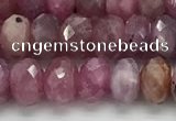 CRZ1152 15.5 inches 4*6.8mm faceted rondelle natural ruby beads