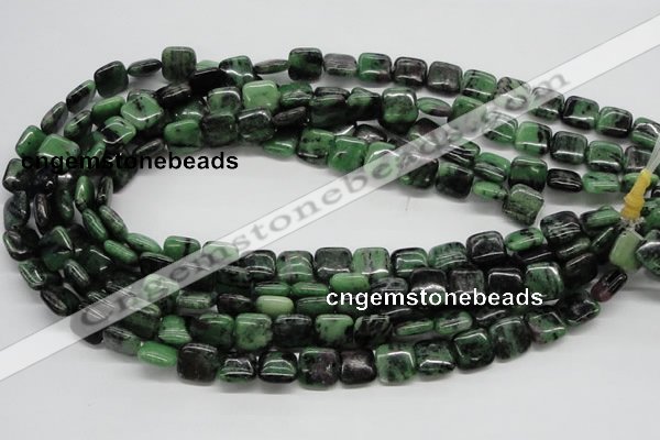 CRZ14 15.5 inches 12*12mm square ruby zoisite gemstone beads wholesale