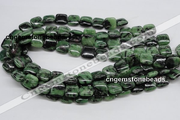 CRZ15 15.5 inches 15*15mm square ruby zoisite gemstone beads wholesale