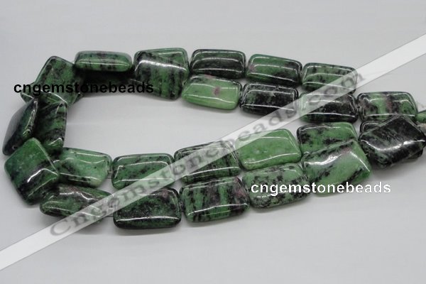 CRZ19 15.5 inches 22*30mm rectangle ruby zoisite gemstone beads