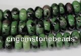 CRZ21 15.5 inches 5*10mm rondelle ruby zoisite gemstone beads