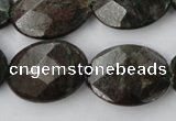 CRZ227 15.5 inches 18*25mm faceted oval ruby zoisite gemstone beads