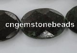 CRZ228 15.5 inches 20*30mm faceted oval ruby zoisite gemstone beads