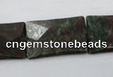 CRZ247 15.5 inches 20*30mm faceted rectangle ruby zoisite gemstone beads