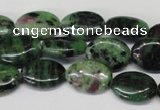 CRZ32 15.5 inches 13*18mm oval ruby zoisite gemstone beads