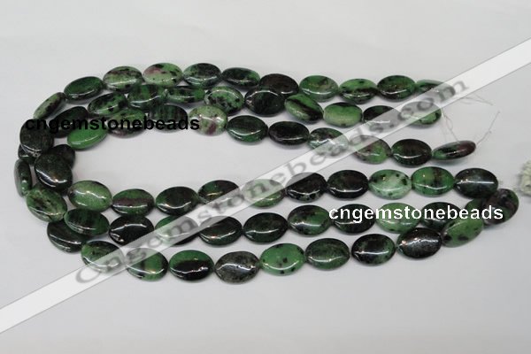 CRZ32 15.5 inches 13*18mm oval ruby zoisite gemstone beads