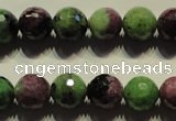 CRZ356 15.5 inches 12mm faceted round natural ruby zoisite beads