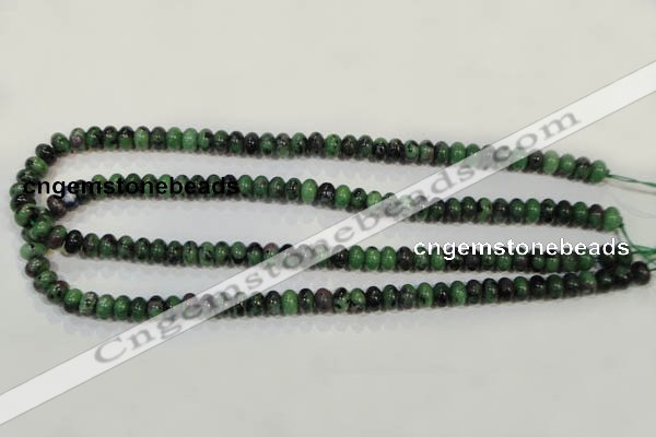 CRZ460 15.5 inches 5*8mm rondelle ruby zoisite gemstone beads