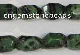 CRZ466 15.5 inches 12*18mm faceted nuggets ruby zoisite gemstone beads