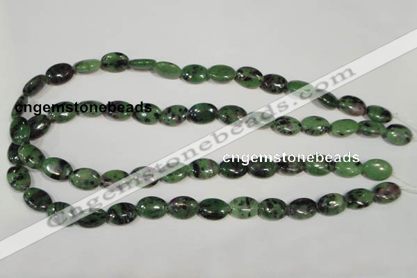 CRZ480 15.5 inches 10*14mm oval ruby zoisite gemstone beads