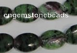 CRZ482 15.5 inches 13*18mm oval ruby zoisite gemstone beads