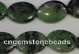 CRZ483 15.5 inches 15*20mm oval ruby zoisite gemstone beads