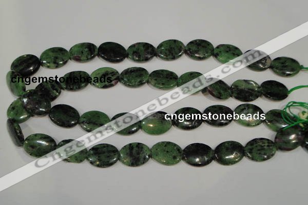 CRZ483 15.5 inches 15*20mm oval ruby zoisite gemstone beads