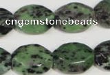 CRZ497 15.5 inches 15*20mm octagonal ruby zoisite gemstone beads